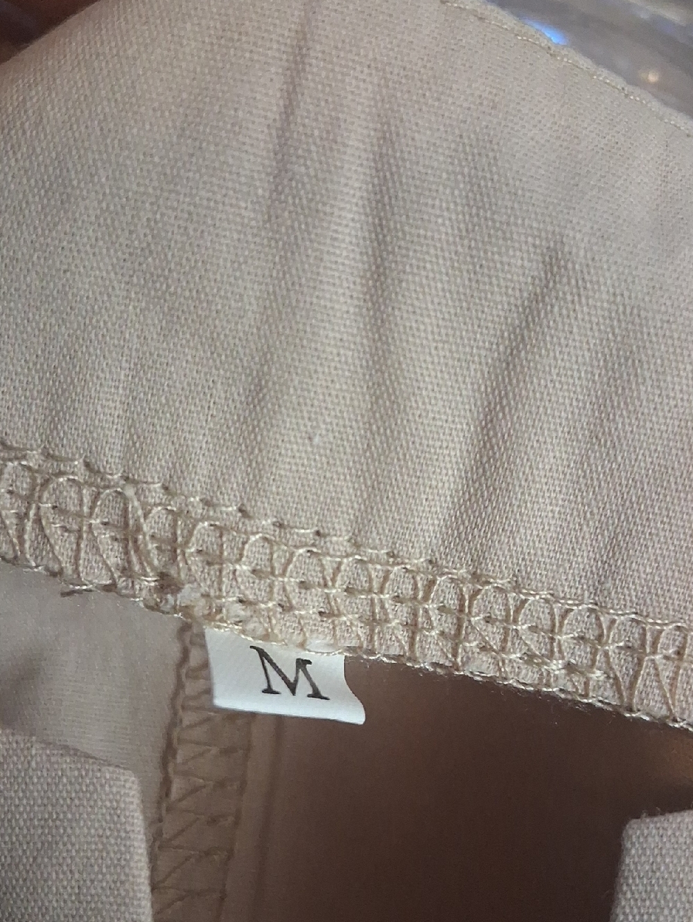 Boho Long Beach Dress Swim Cover-Up Oatmeal Medium Lagenlook Minimalist Modest - Picture 7 of 8